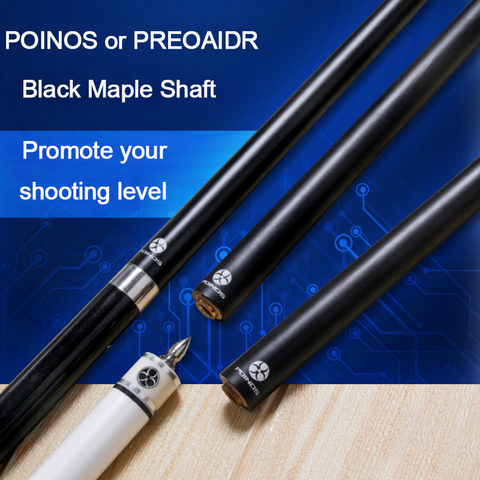 POINOS PREOAIDR Black Maple Pool Cue Shaft 13mm 11.8mm 10.8mm Tip Size ► Photo 1/5