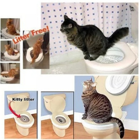 In 2022 the new pet products cat toilet pet cat pet toilet MATS cat toilet training ► Photo 1/6