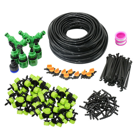 5-60M 1/4'' Automatic Micro Drip Irrigation System Garden 8 Hole Spray Self Watering Kits With Adjustable Green Dripper ► Photo 1/6