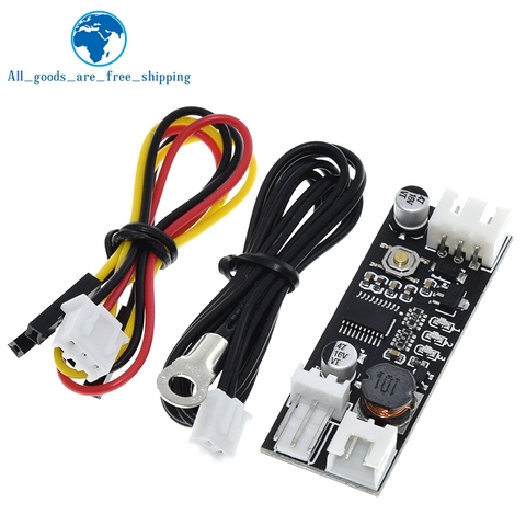 Single 12V 0.8A DC PWM 2-3 Wire Fan Temperature Control Speed Controller Chassis Computer Noise Reduction Module NTC B 50K 3950 ► Photo 1/6