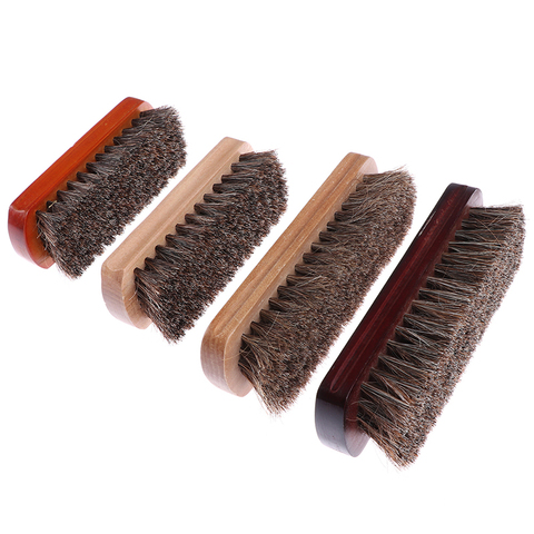 Horse hair Shoe Brush Polish Leather maintenance Soft Polishing Tool Boot polish Cleaning Brush Suede Nubuck Boot Ash removal ► Photo 1/6