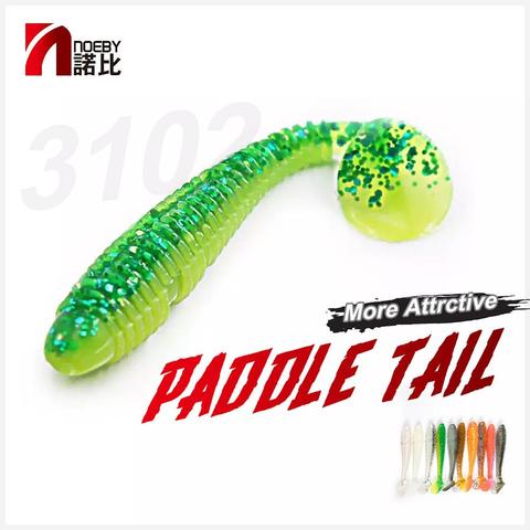 NOEBY S3102 smelling fishing soft lure iscas artificiais silicone fishing  lures bait pesca t-tail for bass pike perch tackle ► Photo 1/6