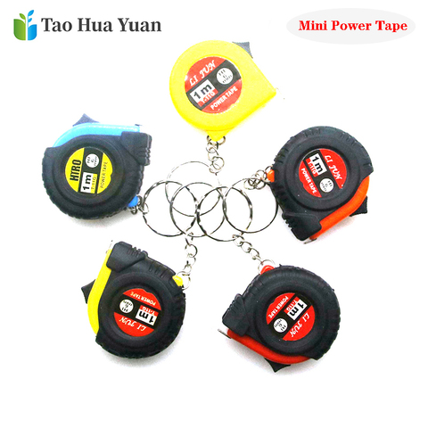 Mini Power Tape Measure Keychain Universal Pull Ruler Metric Tape Measure Retractable 1m Measuring Tape Meter Inch Tailor Tool A ► Photo 1/6