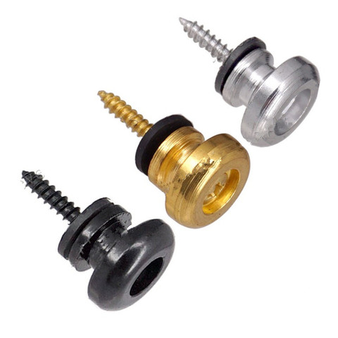 2 pcs Chrome Round head Guitar Strap Lock End Pins Pegs Buttons for Electric Acoustic Classical Guitar Bass Accessories ► Photo 1/6