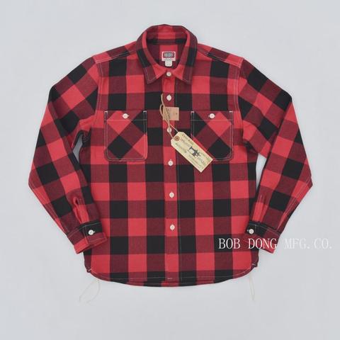 BOB DONG Ultra Heavy-Duty Checked Shirts Classic Men's Plaid Cotton Work Shirts ► Photo 1/6