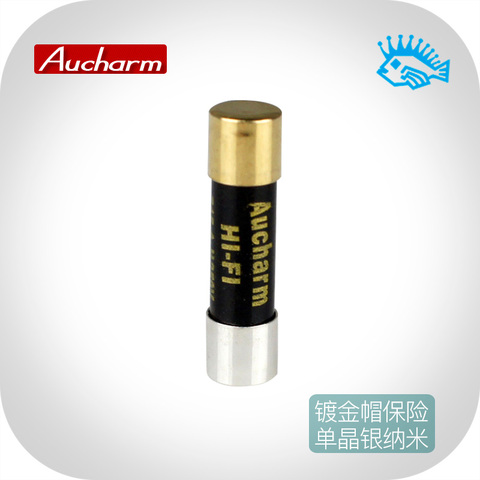 1pcs Aucharm hifi fever grade single crystal silver nano fuse CD amplifier power amplifier socket gold plated cap audio ► Photo 1/5