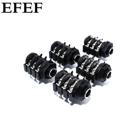 5PCS 6.35mm/6.35 Stereo Audio Microphone Female socket/Jack Connector 6P/6PIN ► Photo 1/6