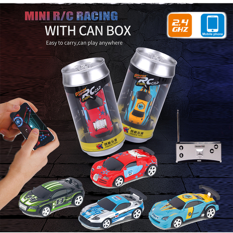 1:58 Remote Control MINI RC Car Battery Operated Racing Car PVC Cans Pack Machine Drift-Buggy Bluetooth radio Controlled Toy Kid ► Photo 1/5