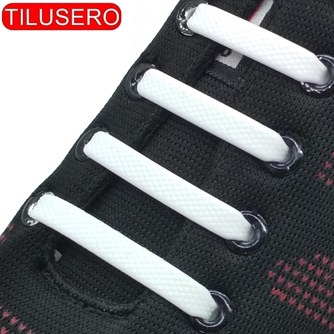 16pcs/lot Shoes Accessories Elastic Silicone Shoelaces Elastic Shoelace Creative Lazy Silicone Laces No Tie Rubber Lace ► Photo 1/6