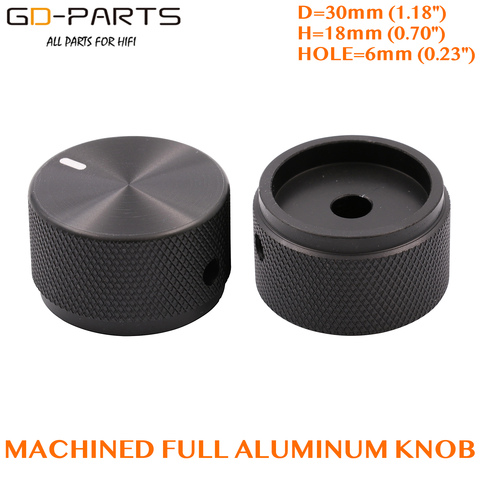 30*18mm Machined Full Aluminum Volume Potentiometer Pointer Knob For Hifi Audio AMP CD Radio Turntable Recorder Sound Control ► Photo 1/5