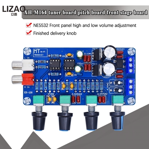 XH-M164 NE5532 Stereo Pre-amp Preamplifier Tone Board Audio 4 Channels Amplifier Module 4CH CH Control Circuit Telephone Preamp ► Photo 1/6