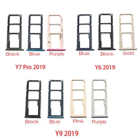 SIM Card For Huawei Y6 Y9 Y7 Pro 2022 SIM Card Slot SD Card Tray Holder Adapter Replacement Spare Parts ► Photo 1/2