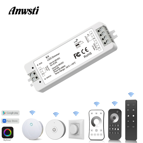 Wifi LED Dimmer Switch 12V 24V PWM 2.4G Touch RF Wireless Remote 5V 36V Smart Wifi Dimmer Controller for Single Color LED Strip ► Photo 1/6