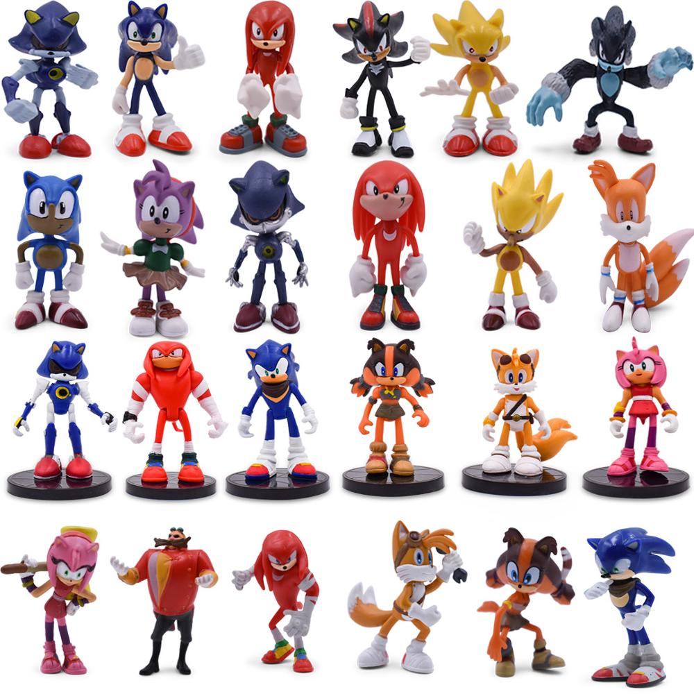 Todos Bonecos Sonic Generations-Tails,Shadow The Hedgehog ,Silver,Knuckles  The Echidna,Doutor Eggman 