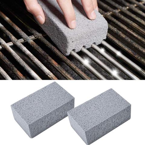 2Pcs BBQ Grill Cleaning Brick Block Barbecue Cleaning Stone BBQ Racks Stains Grease Cleaner BBQ Tools Kitchen Gadgets decorates ► Photo 1/5