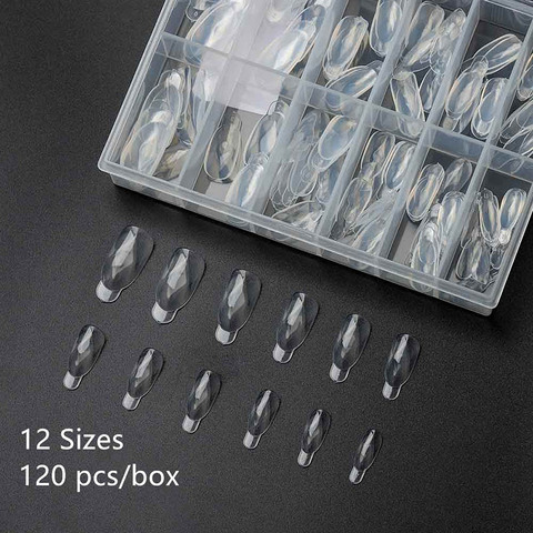 Quick Mold Tips Dual Forms Finger Nail Art UV Poly Nail Gel Clear Building Mould False Nail Tips Finger Extension Fake Tip ► Photo 1/6