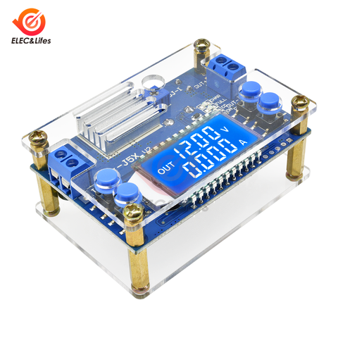 LCD Digital DC-DC 5A Adjustable Constant Current Constant Voltage Converter Buck Step Down Power Supply Module + Acrylic shell ► Photo 1/6