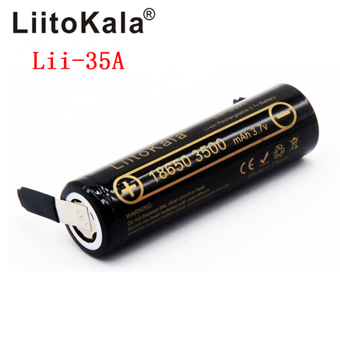 LiitoKala Lii-35A-N 3.7V 3500mAh 10A Discharging Rechargeable Batteries 18650 Battery/UAV+nickel ► Photo 1/5