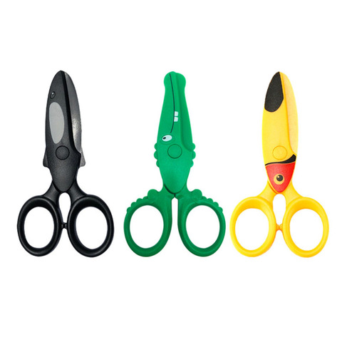 1 Piece Cartoons Mini Scissors Plastic Kindergarten Manual Round Head Safety Kids Scissors ► Photo 1/4