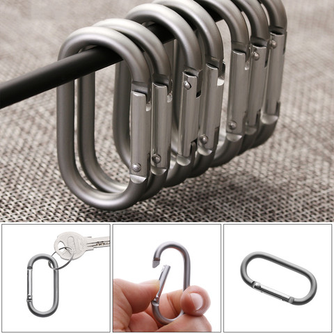 1PC Light Weight Aluminum Alloy Spring Link Clip Carabiner Camp Mountaineering Hook Travel Kit Camping Equipment Survival Gear ► Photo 1/6