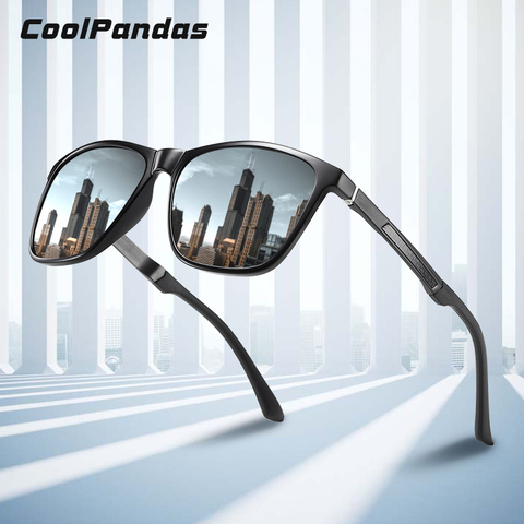 2022 Polarized Men's Sunglasses Aluminum Anti-Glare Coating Lens Driving Square Brand Sun glasses Male UV400 sonnenbrille herren ► Photo 1/6