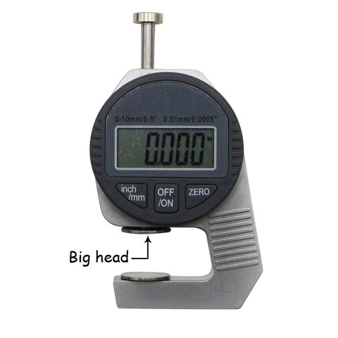 Portable mini Precise Digital Thickness Gauge Meter Tester Micrometer Big Head 0 - 12.7 mm Large LCD Electronic Dial Indicator ► Photo 1/6