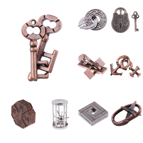 Puzzle Metal Brain Teasers Puzzles Mind Game Toys Set for Teens and Adults ► Photo 1/6