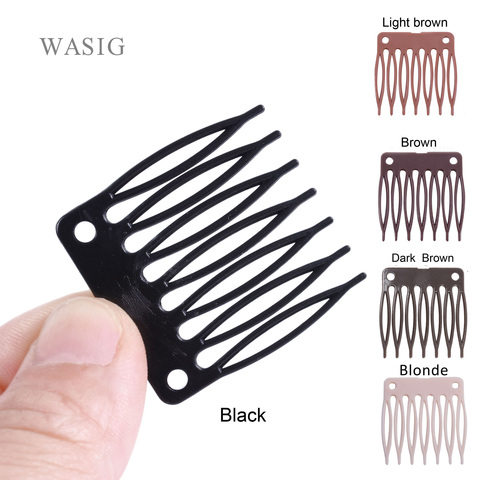 50pcs/Lot Wig Accessories,Hair Wig Plastic Combs and Clips For Wig Cap,Black Color Combs For Making Wig, ► Photo 1/6