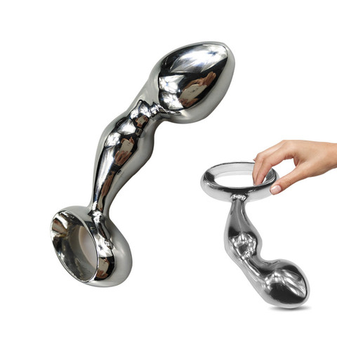 Anal Sex Toys G toy Chrome Plated Metal Anal Hook Butt Plug Dildo Anal Plug Adult Products Anus Dilation Anal Bead Prostate Fun ► Photo 1/6