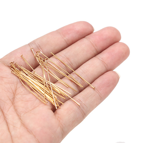 50pcs/lot  Stainless Steel Gold Flat Head Pins for Beading DIY Making  Findings ► Photo 1/4