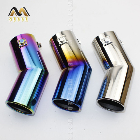 Universal Car Rear Round Exhaust Pipe Tail Muffler Tip Chrome Stainless Steel Automobile Muffler Tip Replacement For Auto Acce ► Photo 1/6