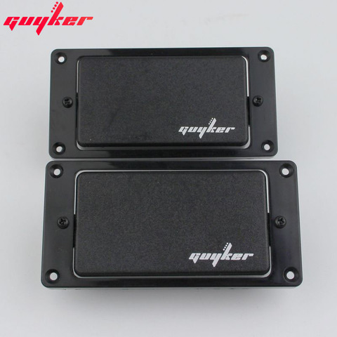 GUYKER Closed Black Guitar Pickup Humbucker Active Pickup Set(Equipped with Potentiometer and American Output Guitar Jack) ► Photo 1/5