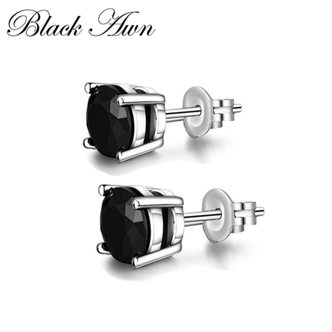 New Classic 925 Sterling Silver Earrings Cute Stud Earrings for Women Silver 925 Jewelry Round Boucles d'oreilles I175 ► Photo 1/6