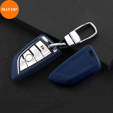 Car Key Case Cover Fob Suit For BMW 2 3 5 7 Series 6GT X1 X3 X5 X6 F45 F46 G20 G30 G32 G11 G12 F48 G01 F15 F85 F16 F86 Keychain ► Photo 1/6