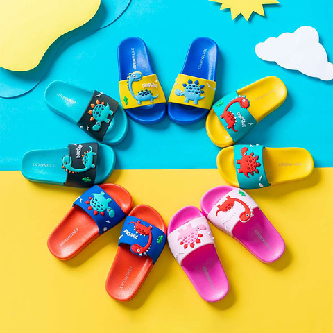 Top Quality Cute Kids Shoes Dinosaur Fruit Duck Car Baby Slippers Children Slippers Boys Girls Shoes 2022 New Toddler Shoes Home ► Photo 1/6