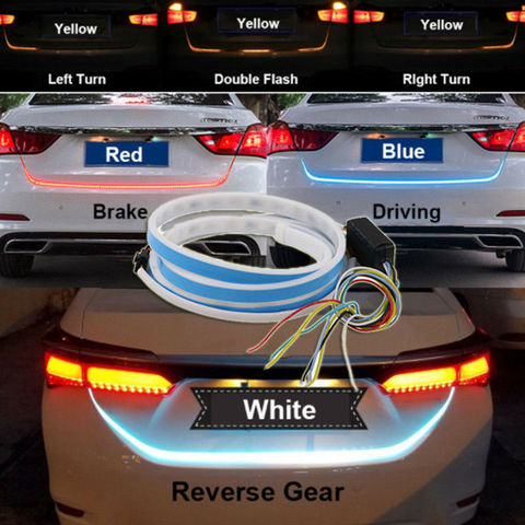 Promotion! 1.2m 12V Car Four Colors Flow Type 36 LED Car Tailgate Strip Waterproof Brake Driving Turn Signal Light ► Photo 1/6