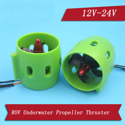 ROV 12-24V Brushless Motor Underwater Thruster with 30A/50A ESC 60mm Propeller CW CCW Propulsion for RC Fishing Bait Boat Parts ► Photo 1/6