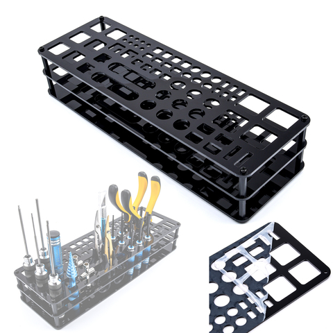 Screwdriver Storage Rack Holder Screwdriver Organizers for Hex Cross Screw Driver RC Tools Kit Organizers 63 Hole Without Tools ► Photo 1/6