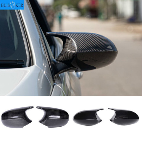 2xMirror Cover E90 Car Side Door Rearview Side Mirror Cover Cap For BMW E90 E91 2005-2007 E92 E93 2006-2009 M3 Style E80 E81 E87 ► Photo 1/5