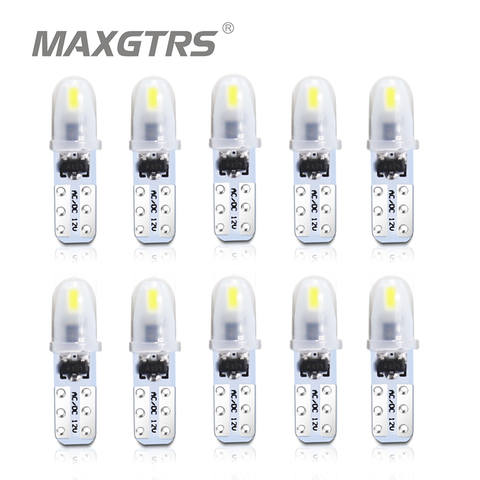 10Pcs T5 Led Bulb W3W W1.2W Led Canbus Car Interior Lights Dashboard warming indicator Wedge Auto Instrument Lamp 12V ► Photo 1/6