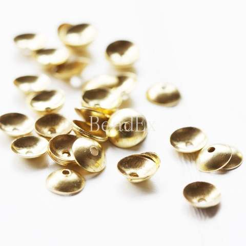 500 Pieces Raw Brass Bead Caps-6mm (498C) ► Photo 1/2