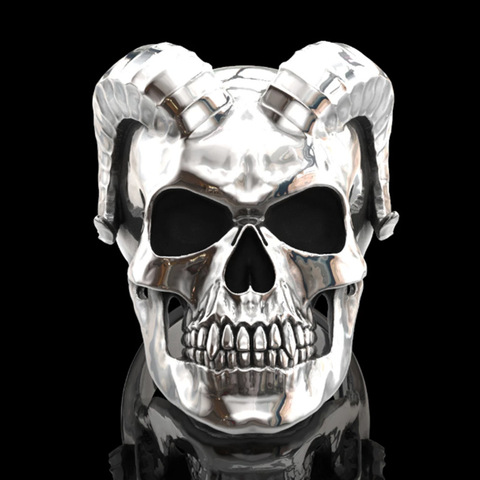 Unique Punk Gothic Satanic Demon Skull Ring Men Biker Ring Jewelry Gift Animal Finger Trendy Ring Female Male Engagement Party ► Photo 1/5