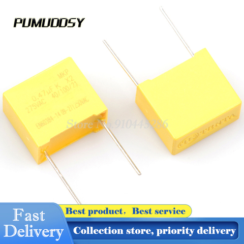 10PCS/LOT 275VAC 474 0.47UF 275V Pitch 15mm Polypropylene Film Capacitor Capacitance Safety Capacitor ► Photo 1/1