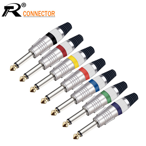 10PCS Microphone Mic Assembly Wire Connector Mono Sophomore Core 1/4
