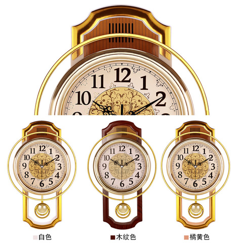 Vintage Swing Clock Wall Clocks Home Decor Living Room Hanging Tables 3d Bedroom Silent Quartz Watch Mechanism Reloj Gift SC378 ► Photo 1/6