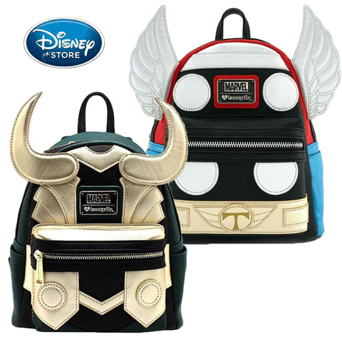 Disney Marvel PU Backpack High-Capacity The Avengers Loki Thor Super Hero Bag Boy Girl Children Schoolbag Handbag Birthday Gifts ► Photo 1/6