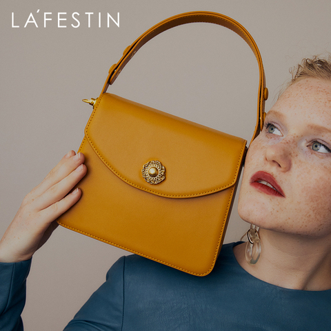 LAFESTIN 2022 new trendy fashion one shoulder underarm bag simple small bag female messenger portable small square bag ► Photo 1/6