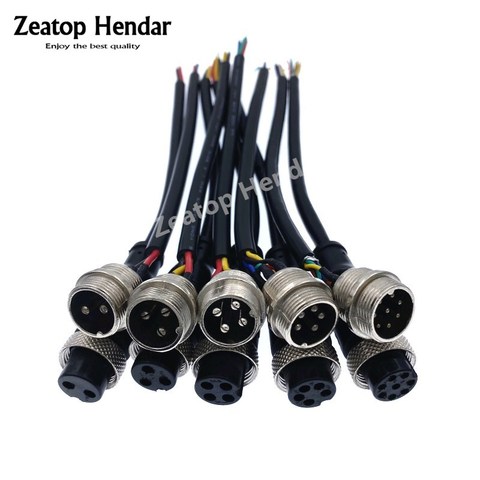 1Pcs M16 2 / 3 / 4 / 5 / 6 / 8 Pin Aviation Cable GX16 Signal Wire Male / Female Plug for Car Camera/ DVR & CCTV Monitor 20cm ► Photo 1/6