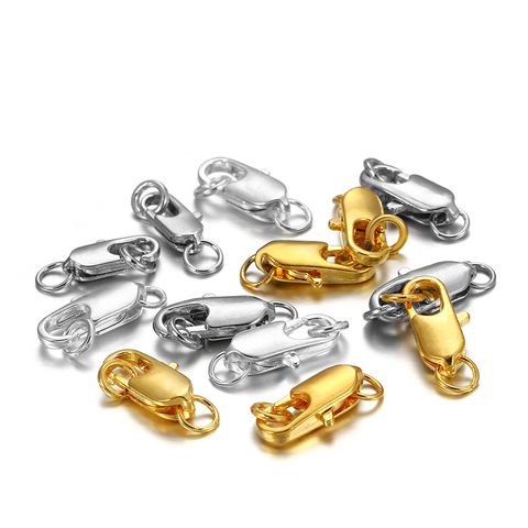 30pcs/lot Swivel Clasp With Open Jump Ring Necklace Bracelet Lobster Clasp Hooks For DIY Jewelry Making Supplies Accessories ► Photo 1/6