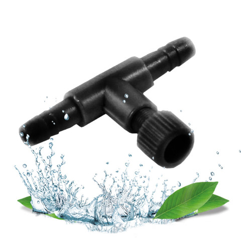 1pc Black Oxygenated Pump Valve Door Aquarium Oxygen Pump Tank Oxygen Pipe Tee Joint Air Conditioning Valve Switch ► Photo 1/6